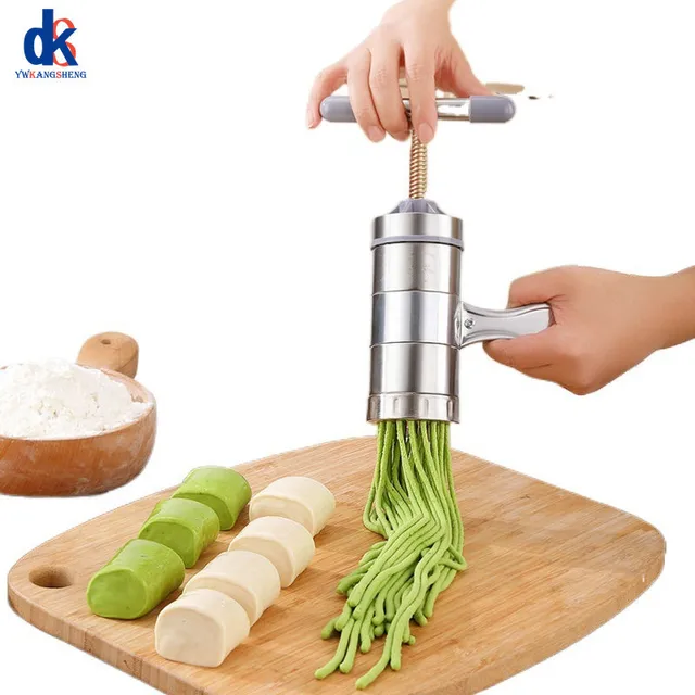 Kézi Rozsdamentes Acél Sajtó Noodle Maker Tésztagép Crank Cutter Gyümölcs Gyümölcsös Edények Készítése Spagetti Konyhai Szerszámok