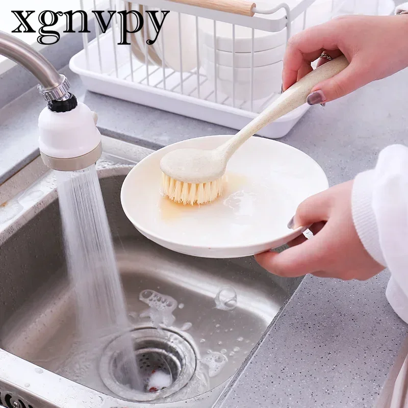 Long Handle Cleaning Brush Multifunctional Pan Pot Sink Dish Bowl Washing Tool
