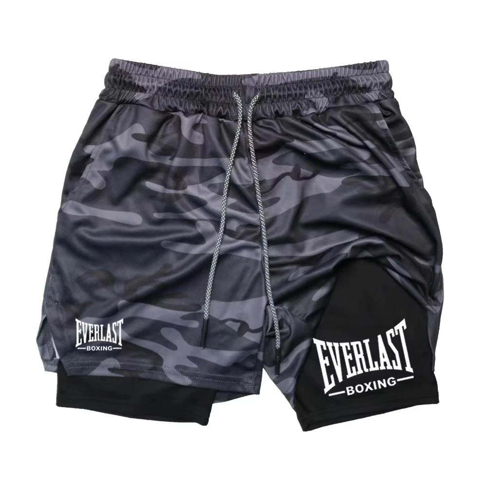 2-in-1-Kompressions-Gym-Shorts für Herren mit EVERLAST-Aufdruck, schnell trocknende, sportliche Fitness-Basketball-Workout-Shorts ZY00116 – Detail 8