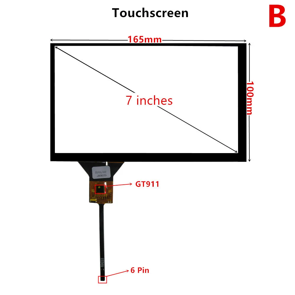 LCD, digitalizador, DVD, navegação GPS, HSD070IFW1-A00, GT911, 7 