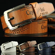 

Men's Casual Retro Antique Hollow Belt Male PU Leather High Quality Classic Belt Alloy Pin Buckle Belt ceinture homme