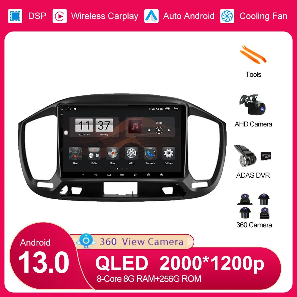 

Android 13 For Fiat Uno 2014 - 2020 Car Radio Multimedia Video Player Auto Stereo WIFI BT IPS Screen No DVD