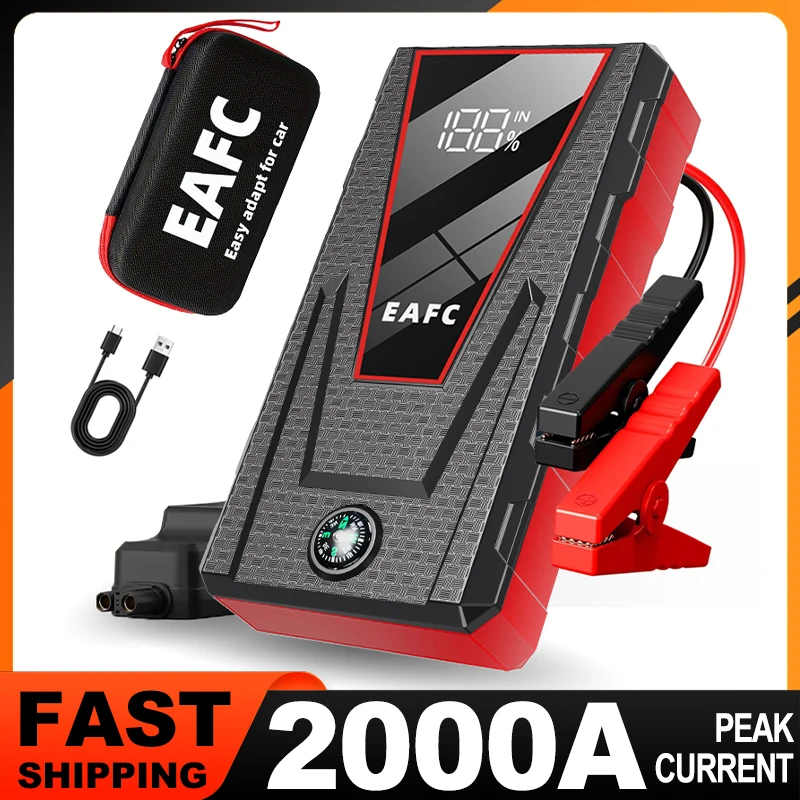 Car Jump Starter 2000A Portable Car Battery Booster Charger