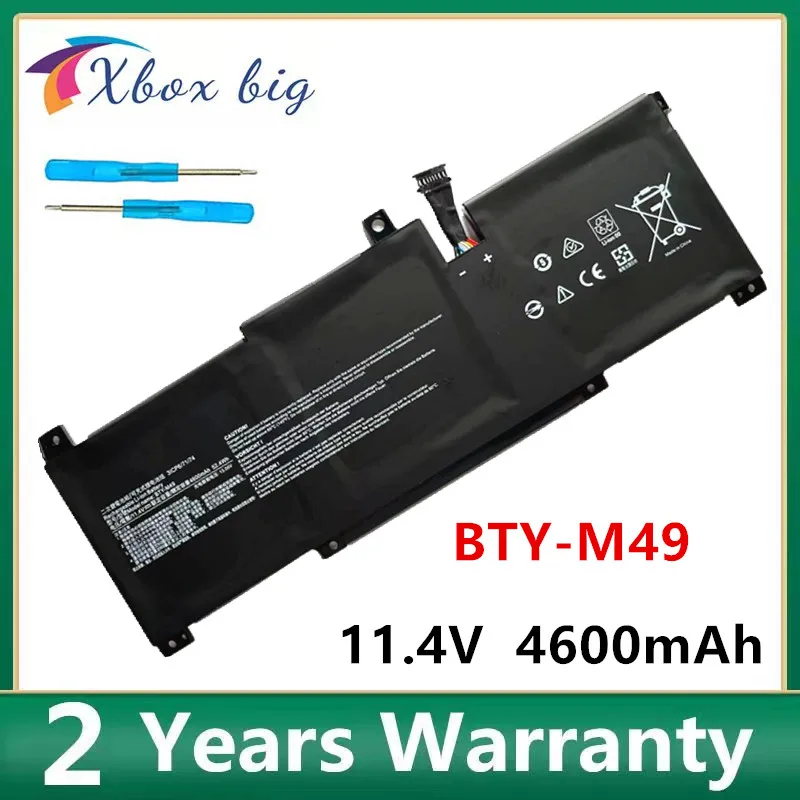 Laptop Akku BTY-M49 Für MSI Prestige 14, Summit E14 – 11,4 V, 4600 MAh, 52,4 Wh