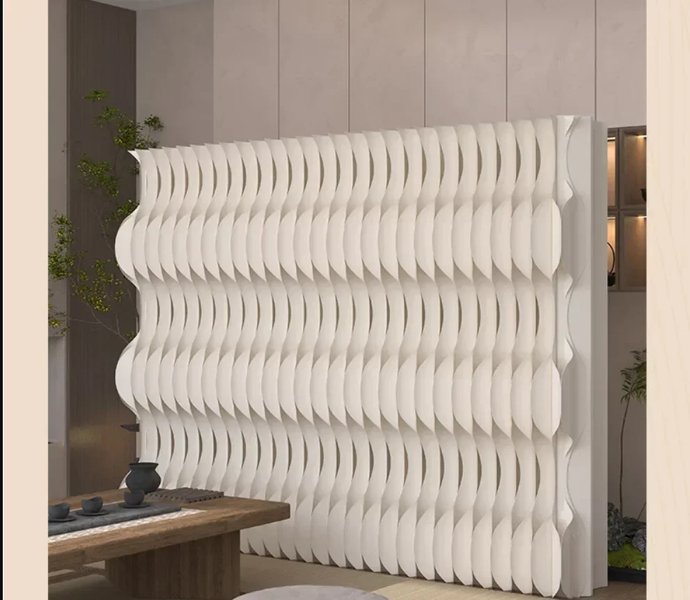 2M Height Home Decor Retractable White Organ Paper Wall Screen Room Dividers Office Partition Removable Folding Baffle
