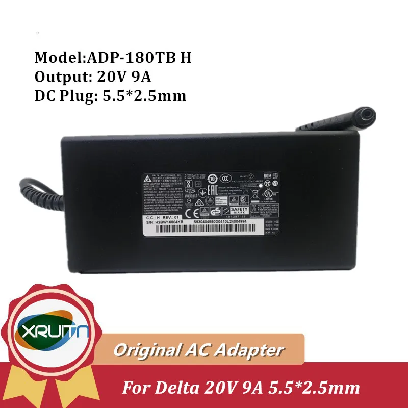 Caricabatterie Adattatore Originale Delta 180W 20V 9A A180A051P Adp-180Tb H Ac Dc Per Alimentatore Msi Gf65 Ws66 Ws75 Gs66 Stealth 10Se-044