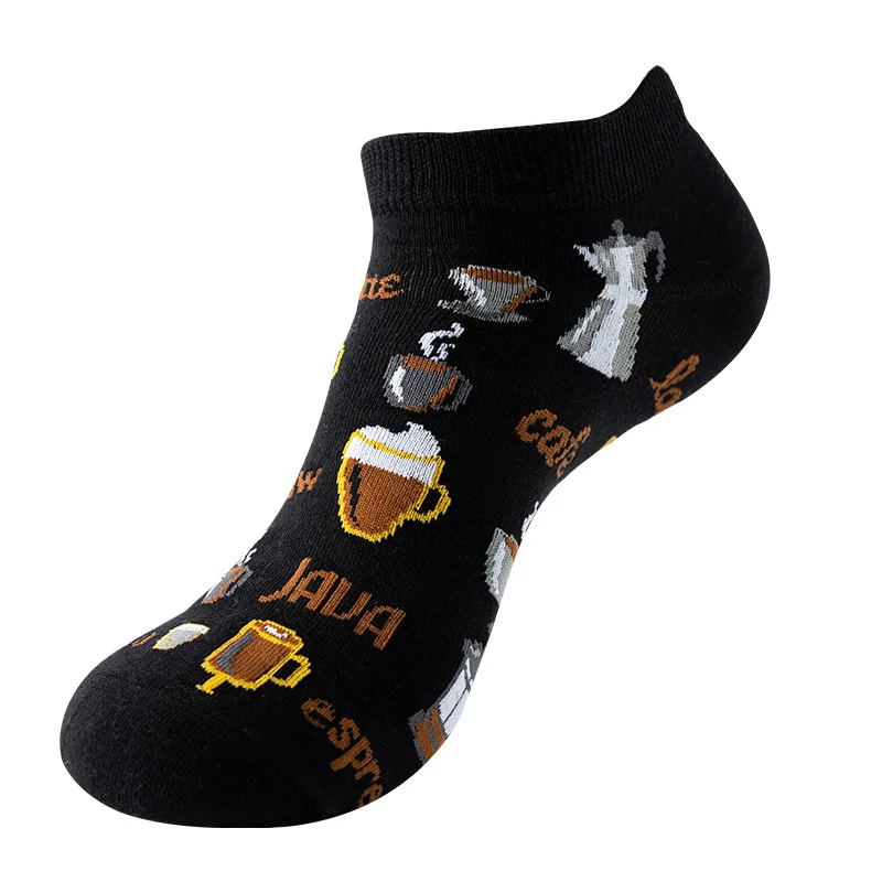 Men's Novelty High-Quality Geometric Fruit and Sushi Patterned Fashion Socks