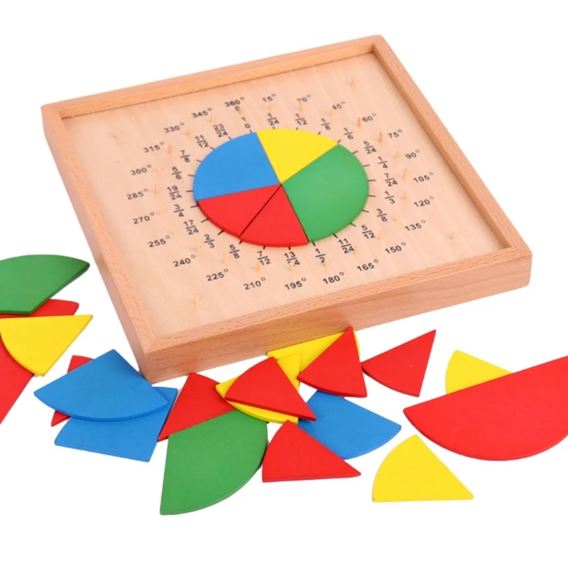 

Дробные круги Монтессори Игрушка Математические манипуляции Инструмент Учебные пособия по математике