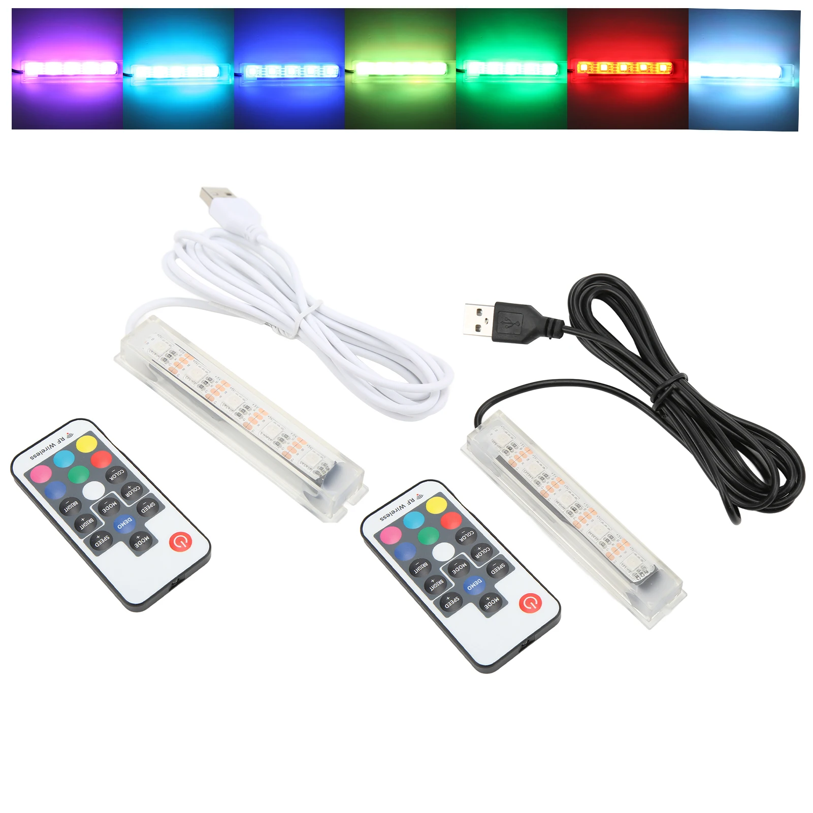 Fish Accessory Micro Aquarium Light USB Powered Remote Control Colorful LED Lamp for Landscape