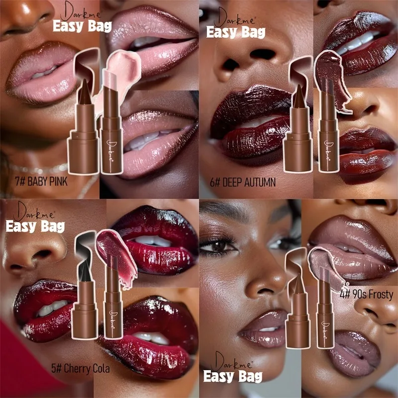 Smooth Lip Liner Pencil Tapered Tip Pearlescent Lipstick Set Matte Mirror Waterproof Long Lasting Sparkling Lips Makeup Combo - 3