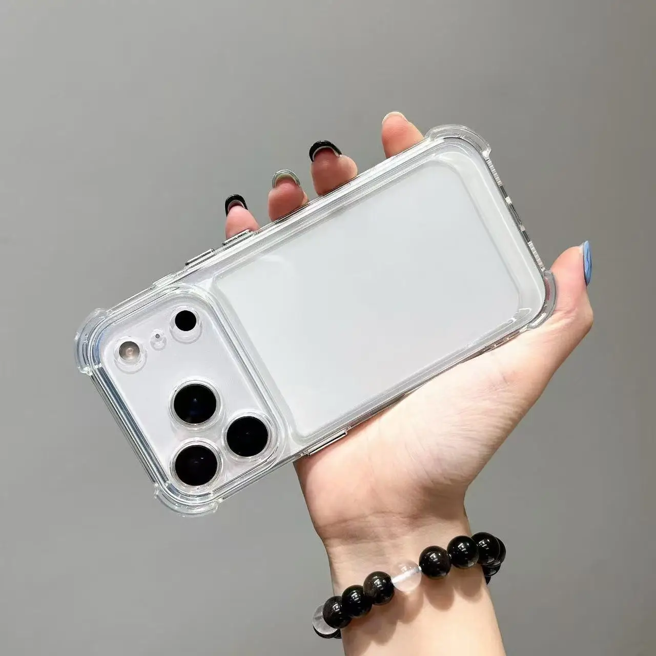 Deluxe Shockproof Transparent Phone Case with Clear Soft Bumper