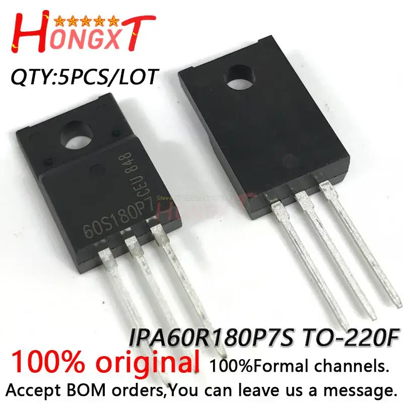 

5 шт., 100% Новинка, оригинальный IPA60R180P7S 60S180P7 TO220F 18A, 600 В, фотосессия.