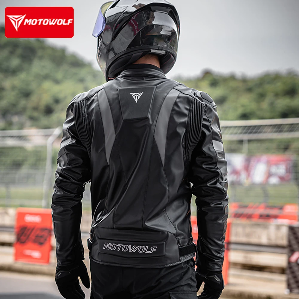 모토크로스 가죽 재킷 오토바이 라이딩 코트 방수 보온 재킷 탈부착 가능 CE 보호 장비 CE 인증