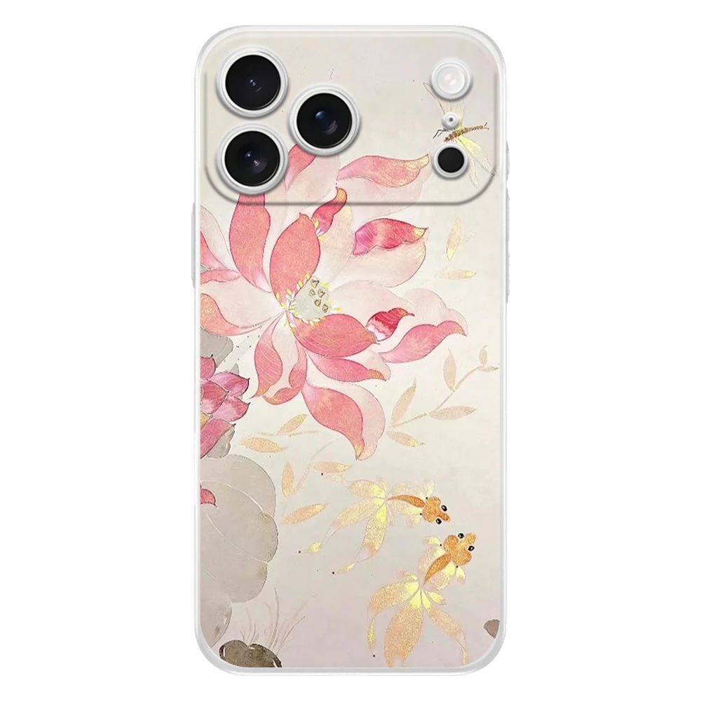 Easter Floral Fairy Fish Soft Phone Case with Cute Painting Design