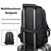 New Fashion Men PU Leather Backpack Black School Bags for Teenager 15.6 Inch Laptop Backpacks Mochila Masculina High Quality 5