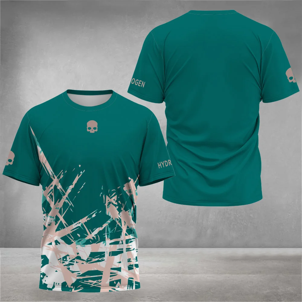 

2024 Summer Men's Quick Drying Tennis T-Shirt Breathable Badminton Running Clothing Oversized Loose O-Neck Short Sleeve T-Shirts