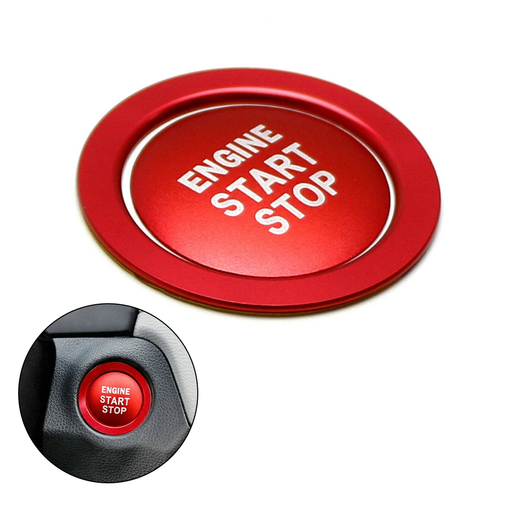 

Case Engine Start/Stop Cover Red Interior Accessories Aluminum Alloy Car Accessories Engine Start/Stop Protector