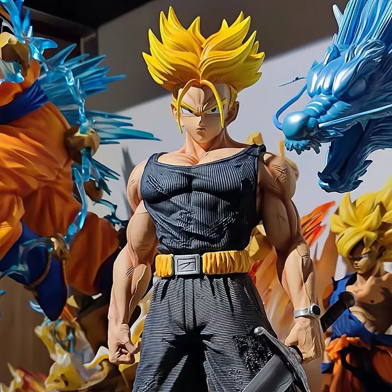 Anime Dragon Ball PVC Action Figures, Trunks Figurine, Super Saiyan Modelo, Coleção Estátuas, Brinquedos Presentes, 43cm