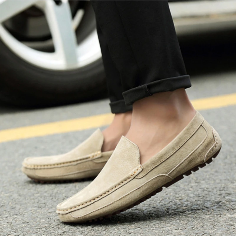 Suede Leather Men’s Loafers Luxury 2024 Casual Shoes for Men Boat Shoes Handmade Men Slipon Driving Shoes Male Moccasins Zapatos 4