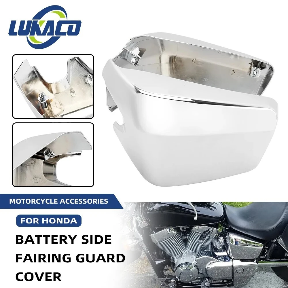 Chrome Motorcycle Left Right Battery Side Fairing Covers Guard For