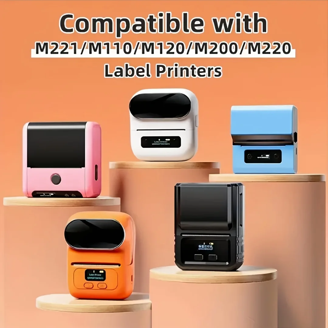 10롤 50x30mm 흰색 자체 접착식 열전사 라벨 용지 휴대용 및 미니 프린터용 주소 배송 가정 및 사무실용