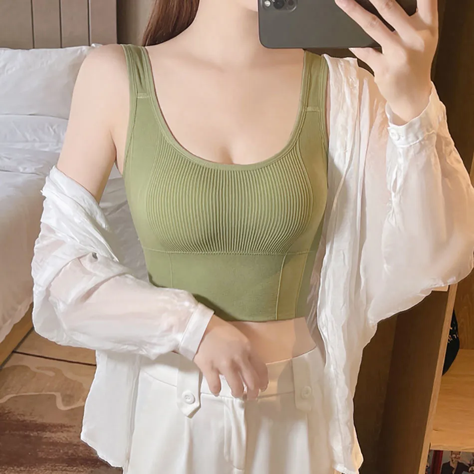 Women Sports Bra Camisole Wrap Chest Yoga Tank Tops Tween Girl Casual Sleepwear Underwear