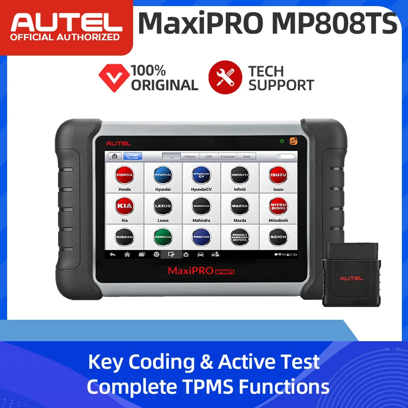 

Autel MaxiPRO MP808TS OBD2 Scanner Full System Car Diagnostic Tool OBD2 TPMS Services Tool ECU Programming Key Coding