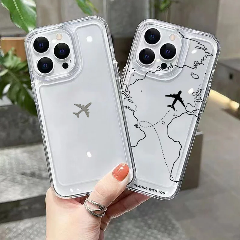 Wanderlust Airplane Route Design Phone Case