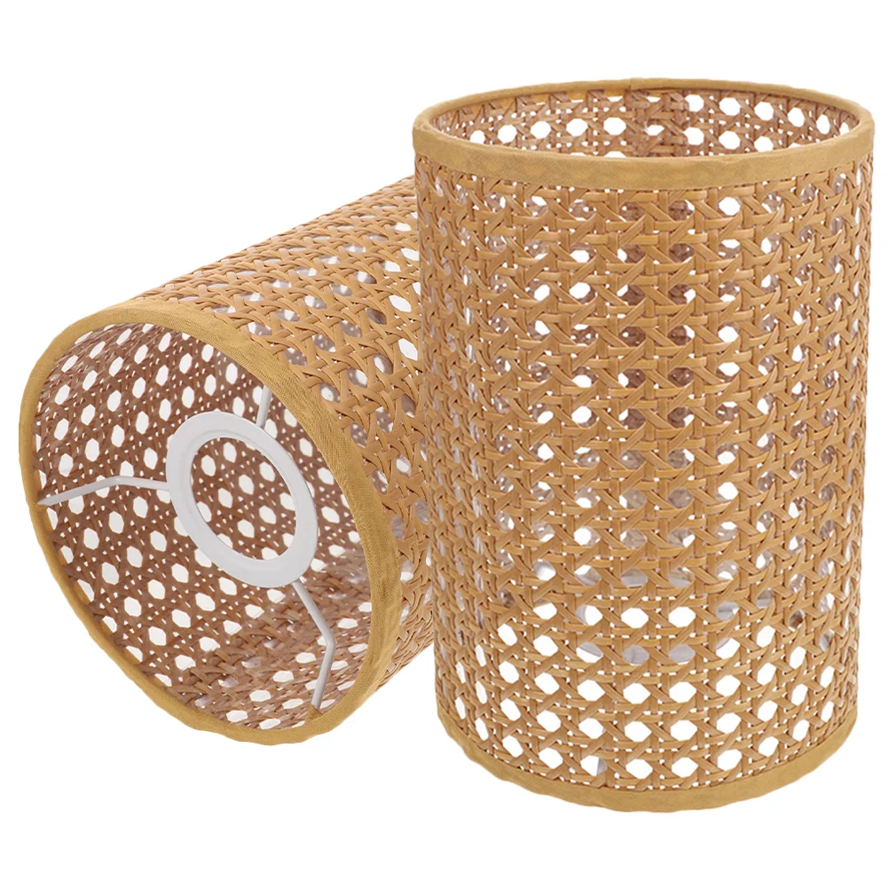 

Rattan Lamp Shade Hanging Pendant Light Cover Bulb Cage Guard for Chandelier, Ceiling, Floor, or Table Lamp in Dining Room
