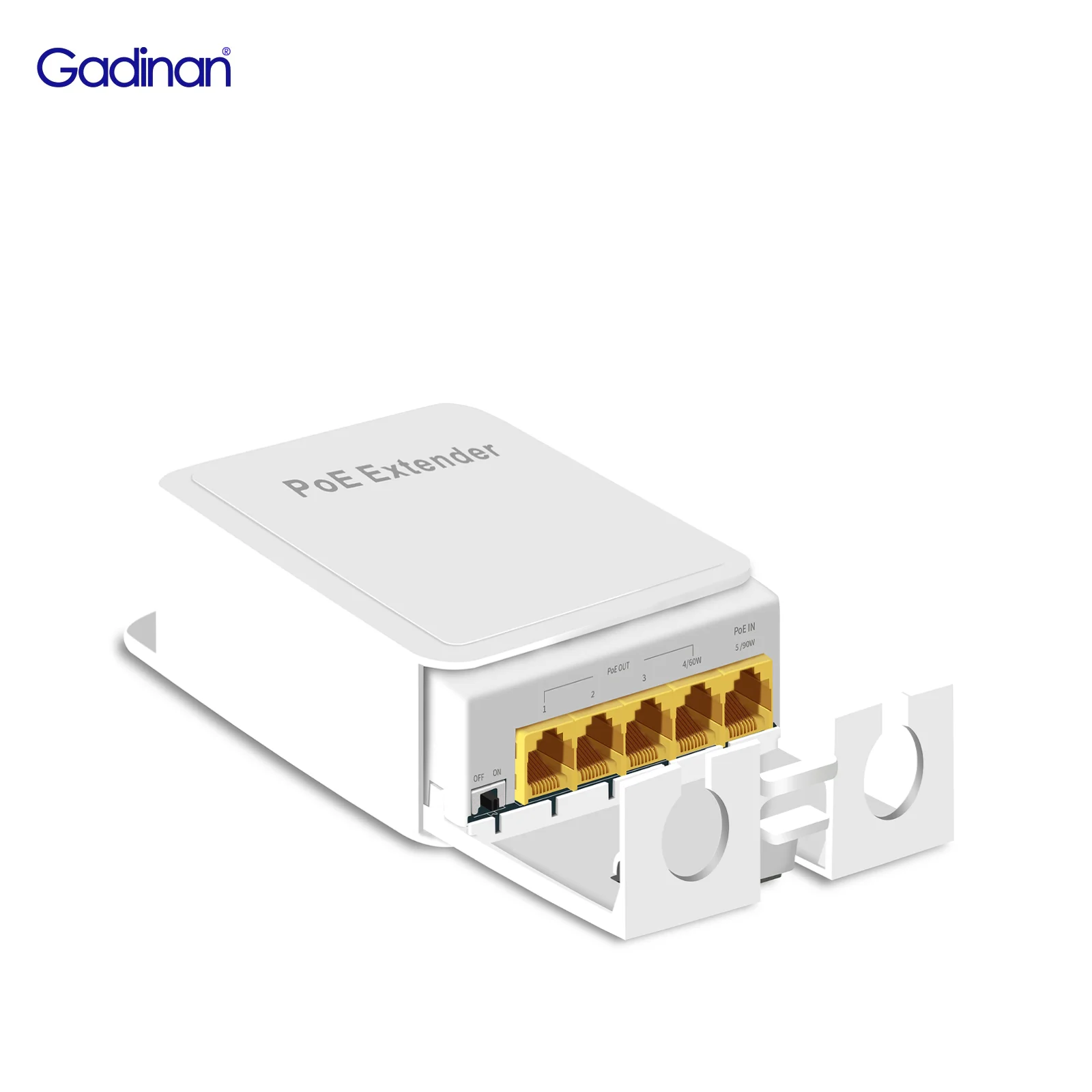 

Gadinan For POE Switch NVR IP Camera 5 Ports PoE Extender Gigabit 1000Mbps Waterproof Poe Repeater Outdoor Port Transmissio