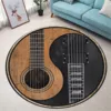 Love Guitar Music Premium Round Rug 3D Rug Non-slip Mat Dining Room Living Room Soft Bedroom Carpet 02 1