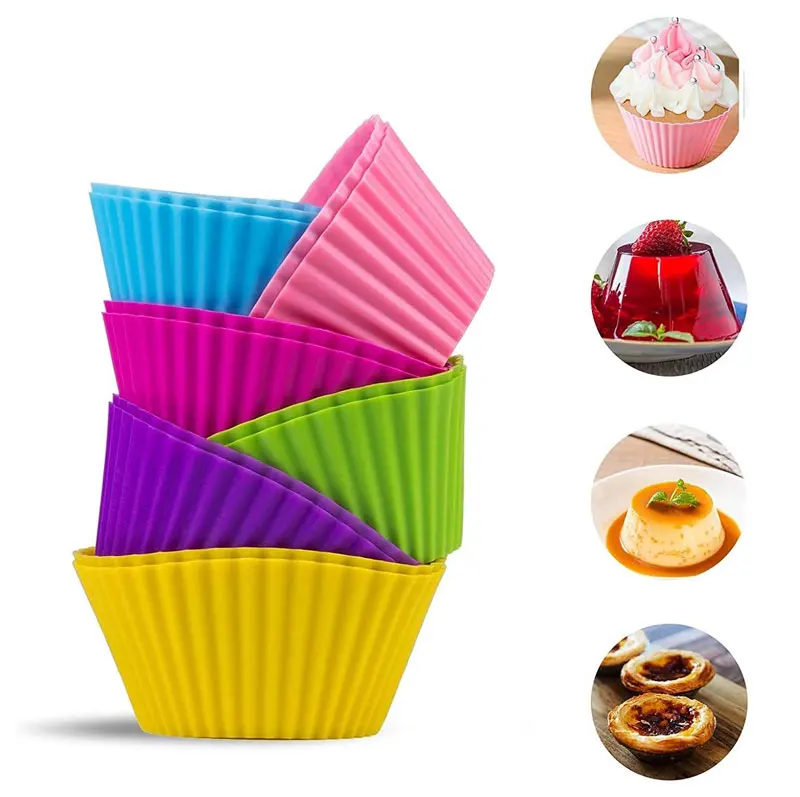 10/20/50Pcs Silicone Cupcake Baking Cups, Reusable Non-Stick Muffin Liners, Heat-Resist... - SKU SCBC1529 - UGI Packaging