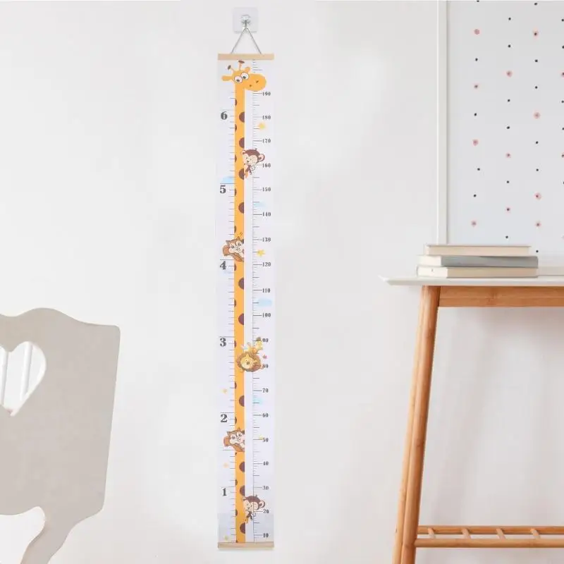 P0UA Wall Hangings Baby Growth Chart Baby Height Measuring Ruler Removable