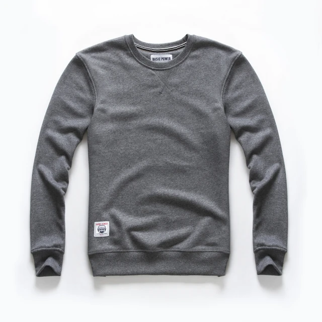 Men Grey Crew Neck Full Sleeves Casual Sweatshirt