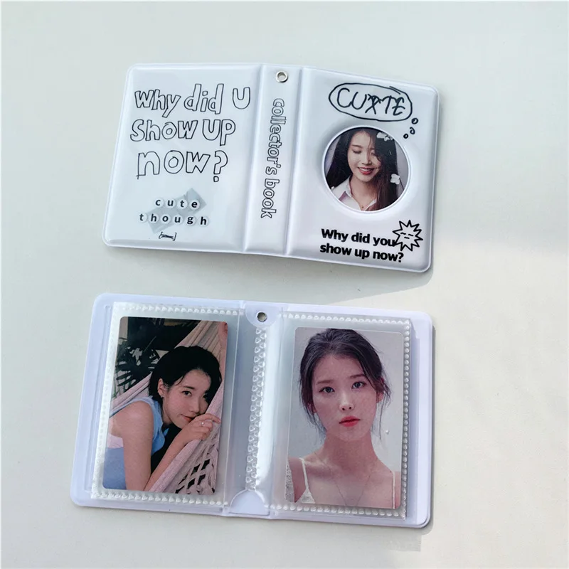 3 Inch Idol Card Binder Photo Album Letter Printed Hollow 40 Pockets Name Card Book Photo Album Photocard ID Holder photo album photo card holder photocard holder