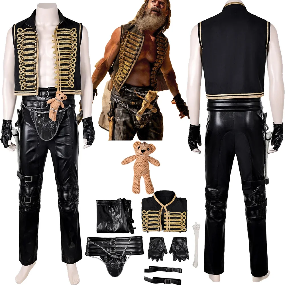

Men Adult Dementus Cosplay Furiosa Costume Mad Cos Max Roleplay Jacket Pants Belt Outfits Halloween Carnival Party Clothes