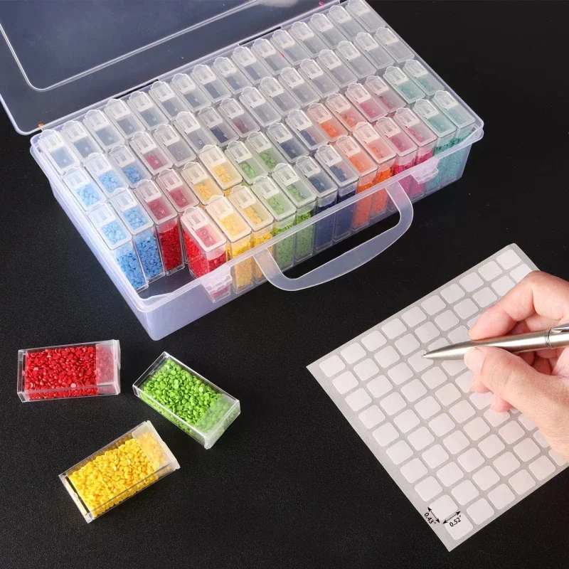 Storage Box Glass Rice Beads pp Plastic Beads for DIY