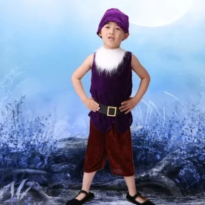 thumbnail image 1 of Ropa de cosplay de carnaval Disfraz de los siete enanitos para niños Disfraces de Navidad para niños Halloween, 1 of 5
