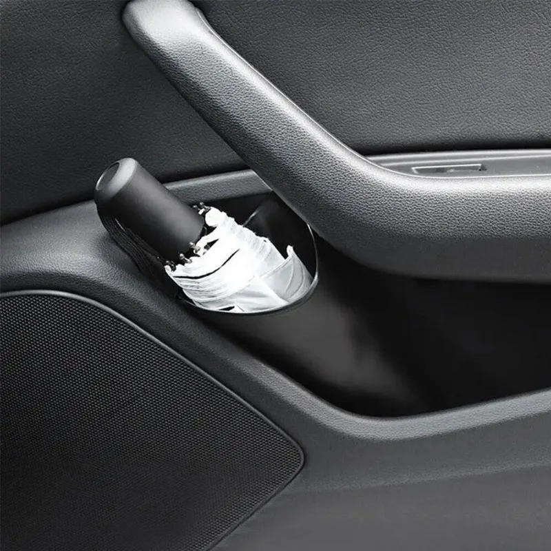 Car Storage Box With Hook Umbrella Kettle Rack Barrel Trash Box Storage Holder Case Plastic Can Black Auto Z1E8