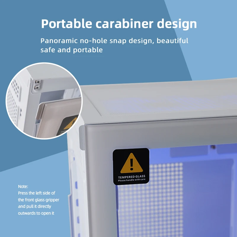 Double-Sided Glass Computer Gaming Case Rgb pc Case ATX/M-ATX Desktop pc Computer For Gaming Computer-Only