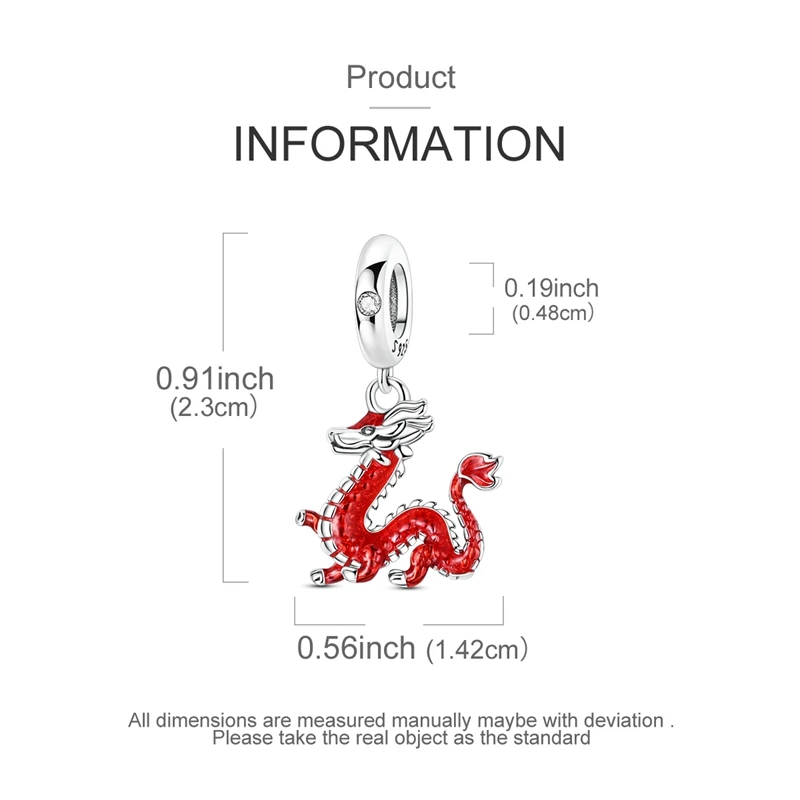Neue Charms-Perlen aus 925er-Sterlingsilber, Pferd, Bär, Ente, Drache, Anhänger, passend für Original-Armbänder, Halsketten für Frauen, DIY-Schmuck, Geschenk – Detail 29