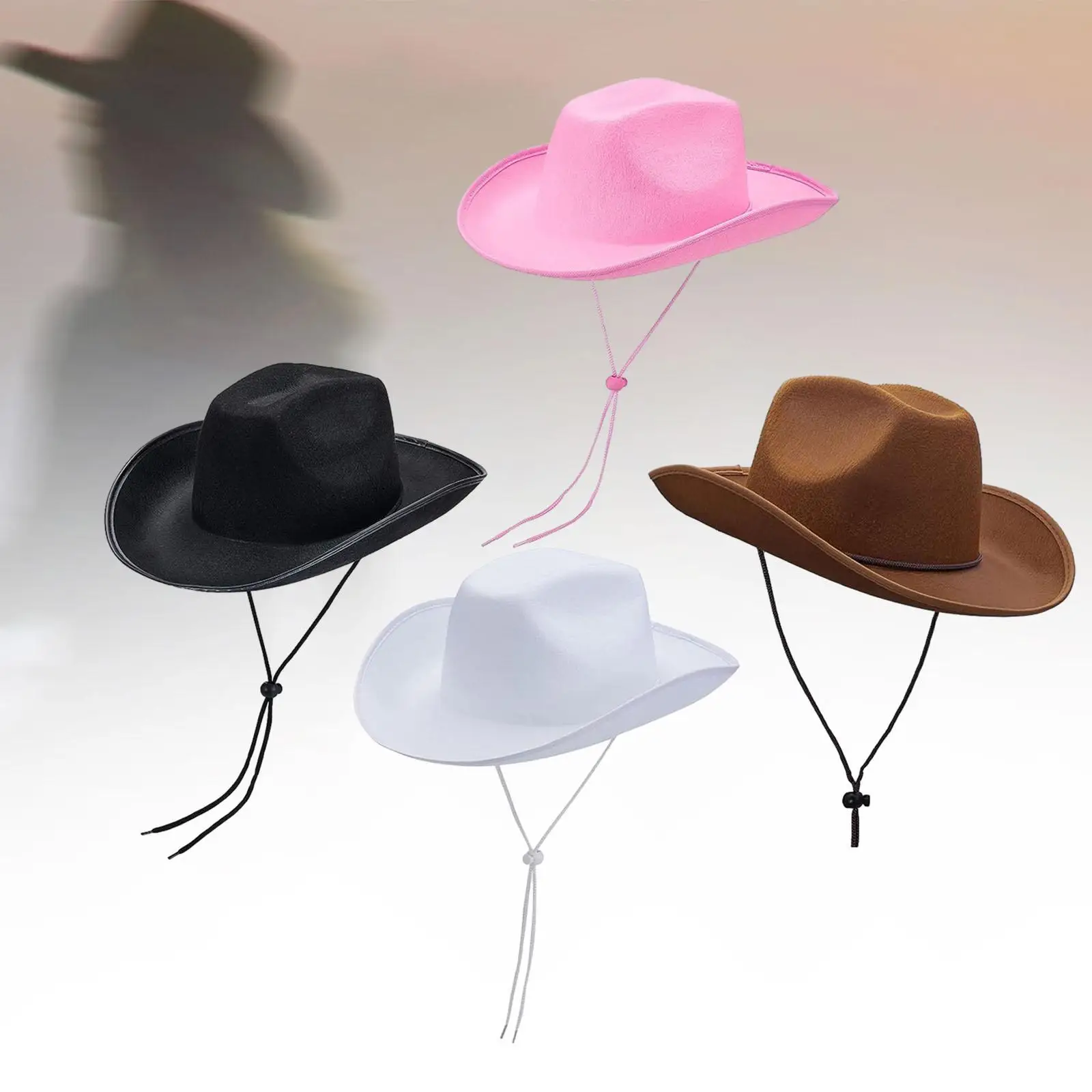 Cowboy Cowgirl Hat Sunhat Trendy Versatile Jazz Hat Sun Protection for Camping Cosplay Fishing Beach Party Supplies