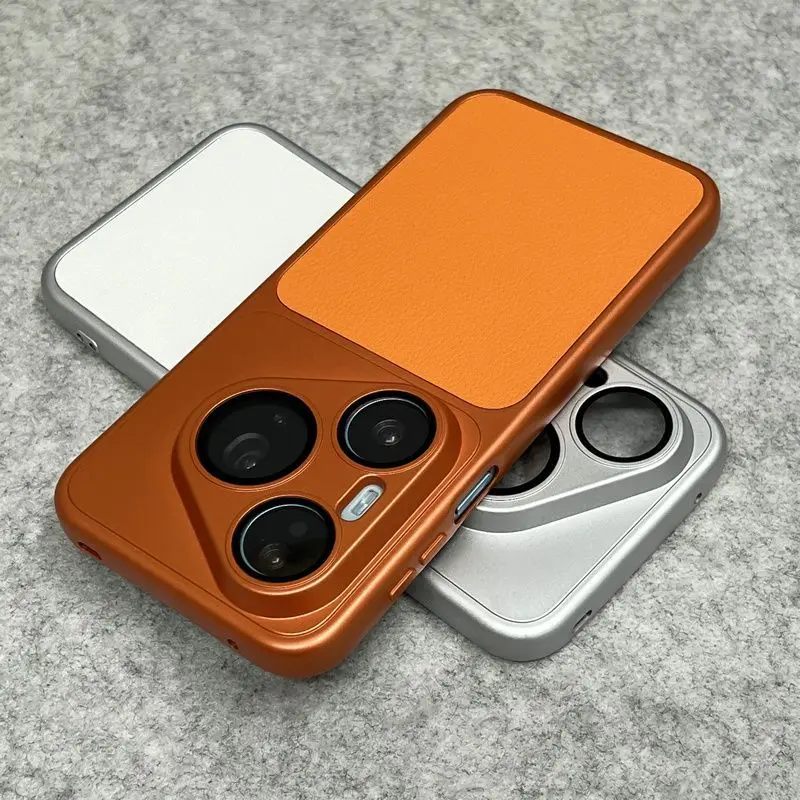 Vegan Leather TPU Soft Silicone Phone Case with Camera Protection