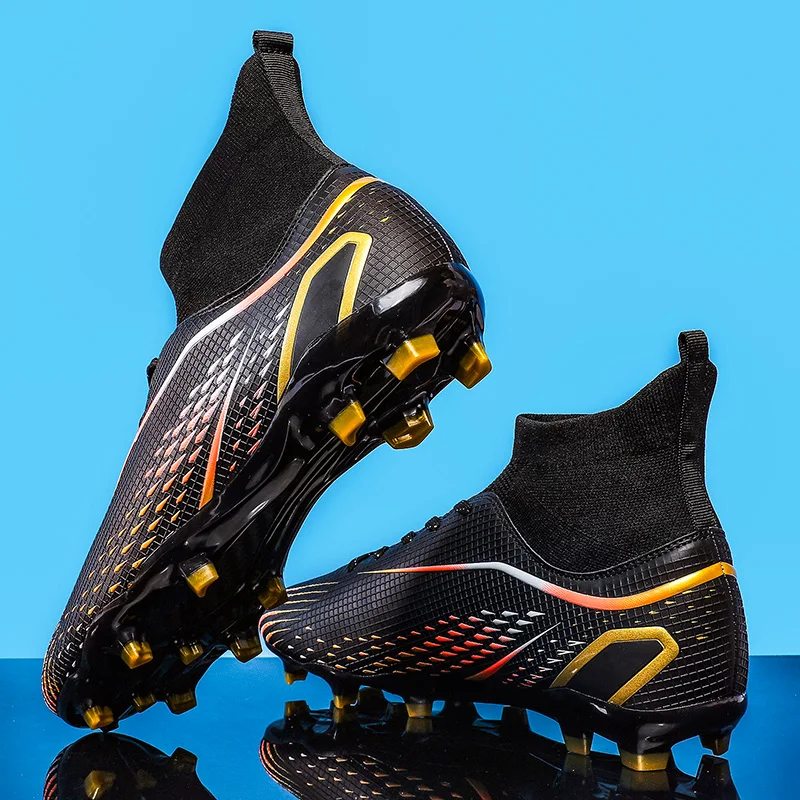Professional Men's High Ankle Football Boots - Advanced Outdoor Soccer Cleats 2023 Edition