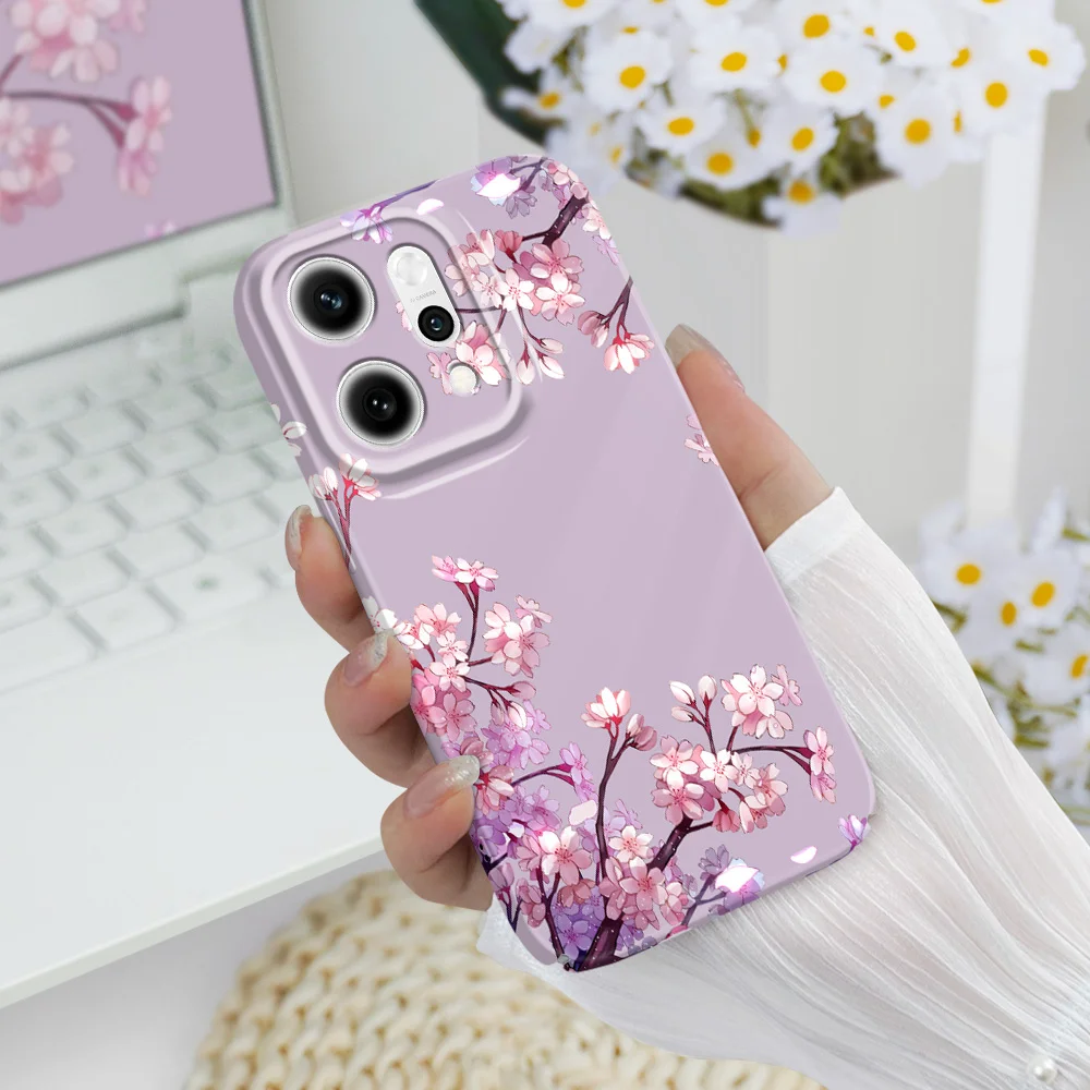 Floral Ripple Design Protective Phone Case - Durable Hard Cover