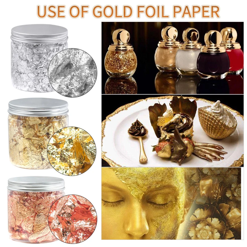 Luxurious Metallic Foil Leaf Sequins for Stunning Nail Art and Manicure Decoration