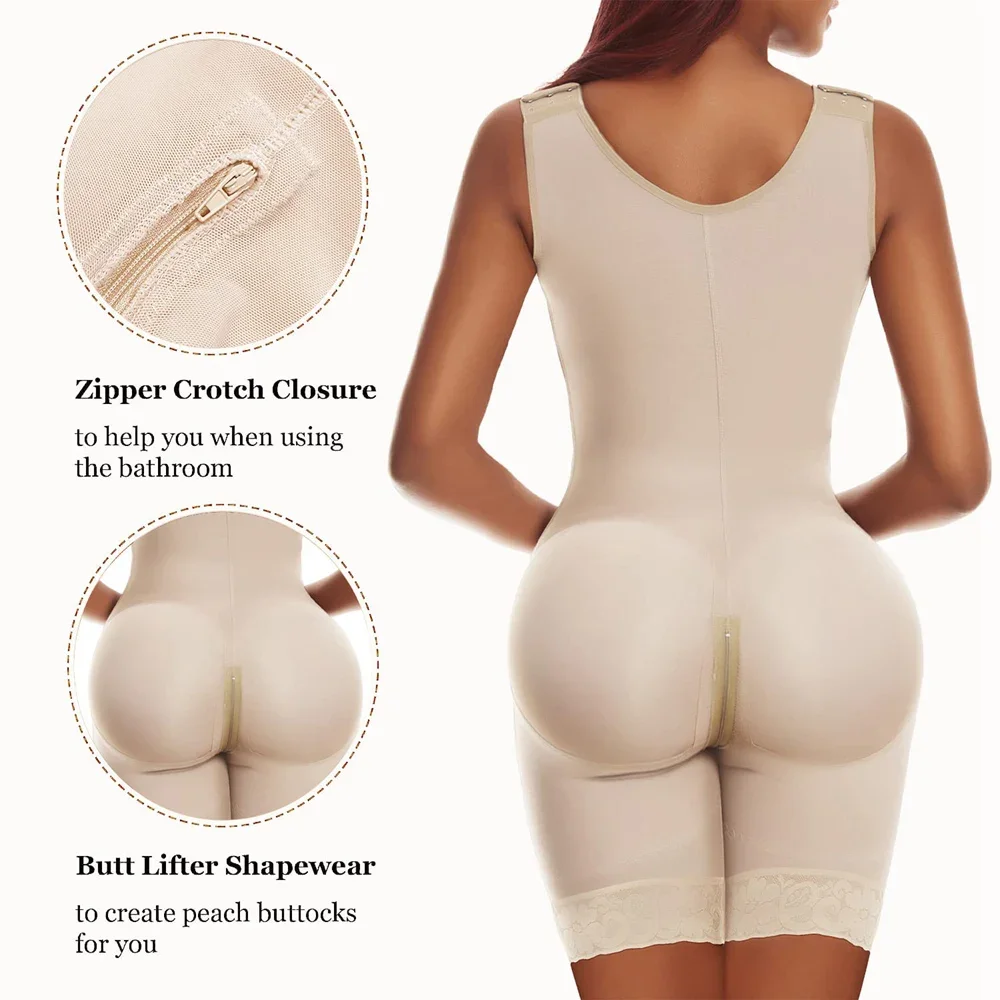 Shapewear for Women Tummy Control High Compression Fajas Colombianas Body Shaper Butt Lifter Thigh Slimmer Shorts for Daily waist trainer women body shaper
