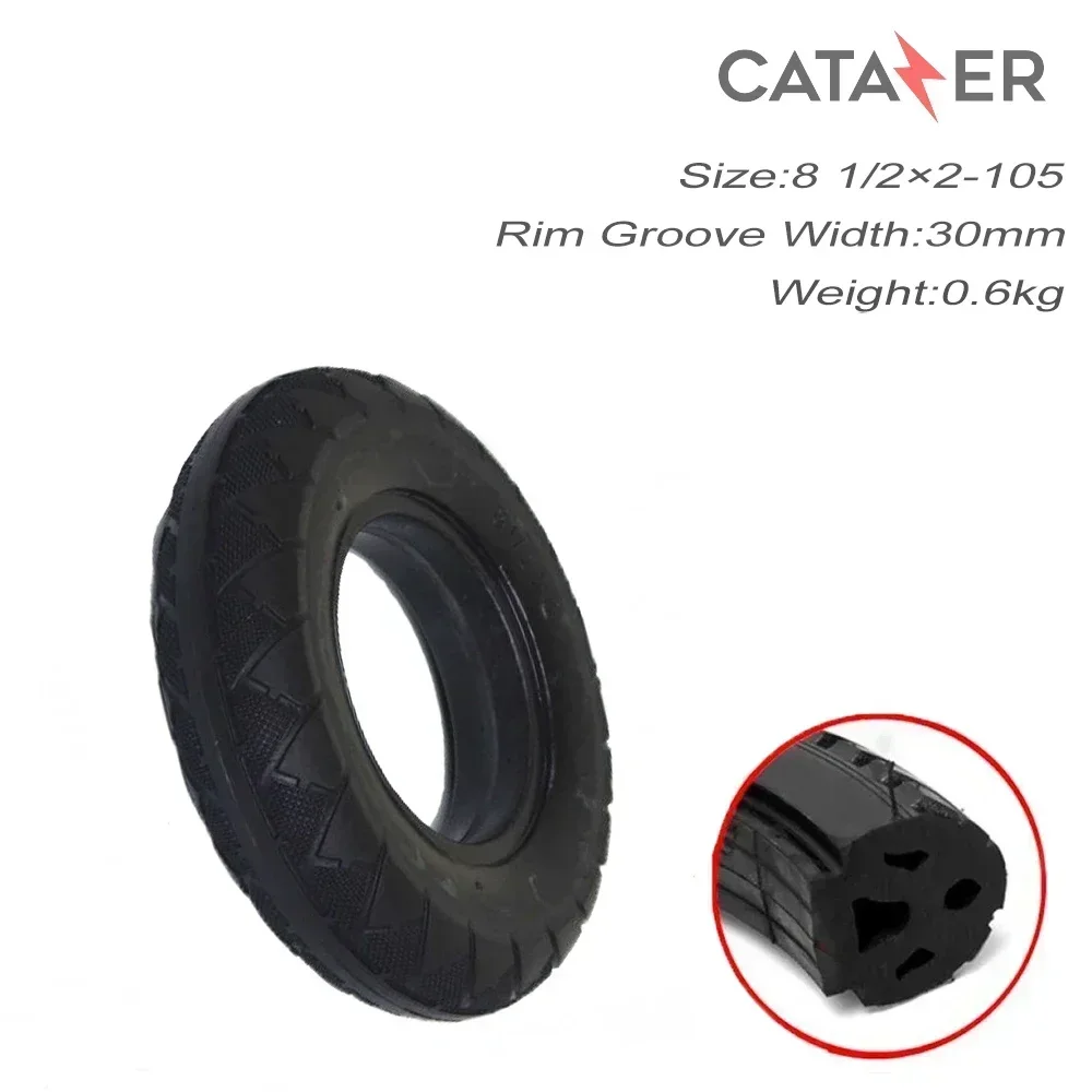 

8 Inch 8 1/2X2-105 Electric Scooter Solid Tire Non Inflatable Tubeless Solid Tyres for Electric Scooter and Baby Stroller