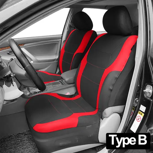 AUTO PLUS Sports Universal Polyester Car Seat Cover Set Fit Most Car Plain Fabric Bicolor Stylish Car Accessories Seat Protector - Image 3