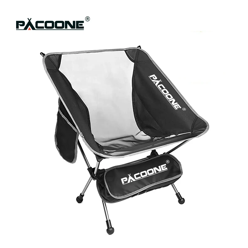 Folding chair PACOONE Camping Portable Travel Ultralight Aluminum Outdoor Beach Fishing Picnic Seat Tools